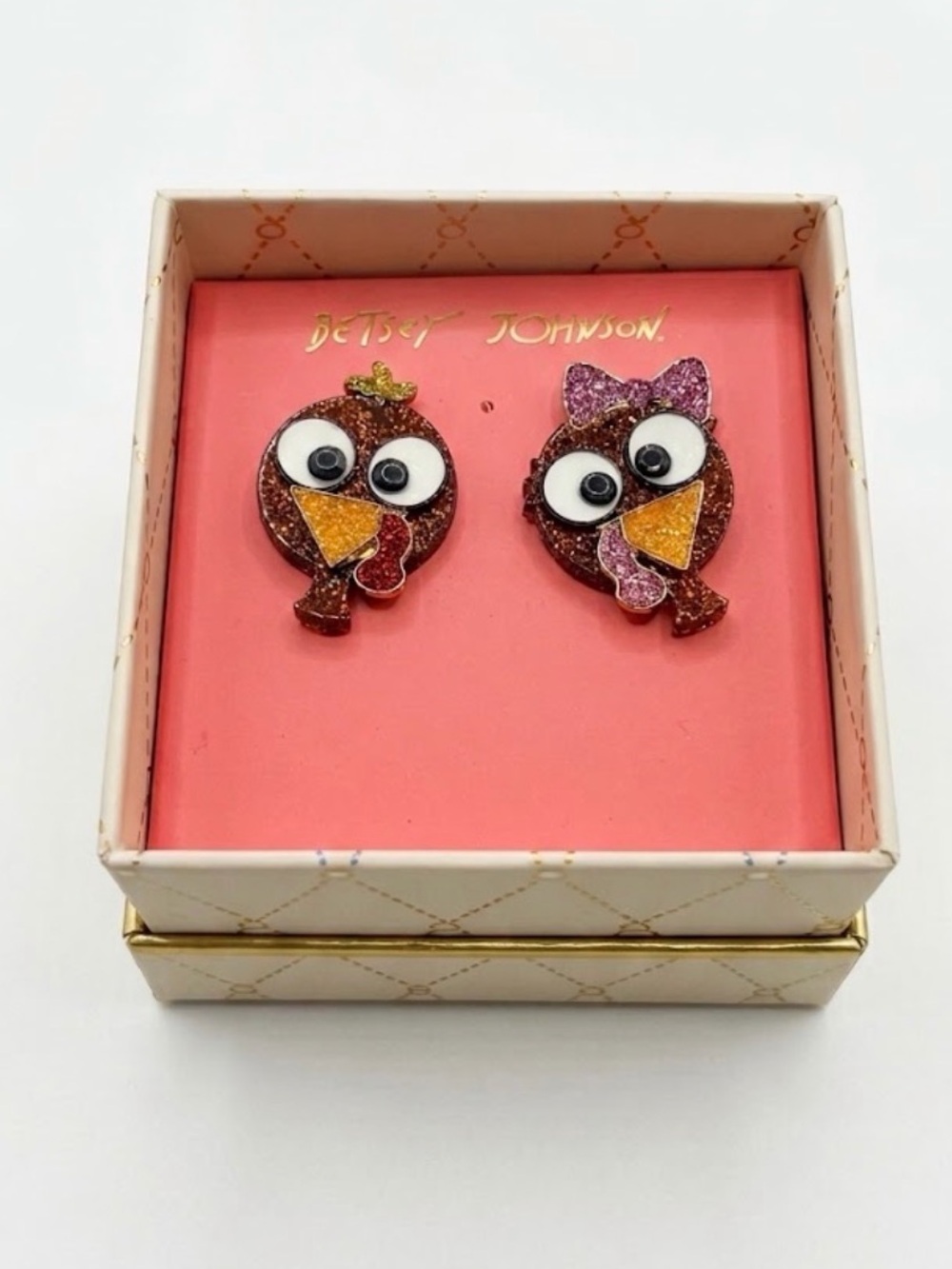 NWT ⚜️🤎⚜️ Betsey Johnson Turkey Season Mismatched Earrings